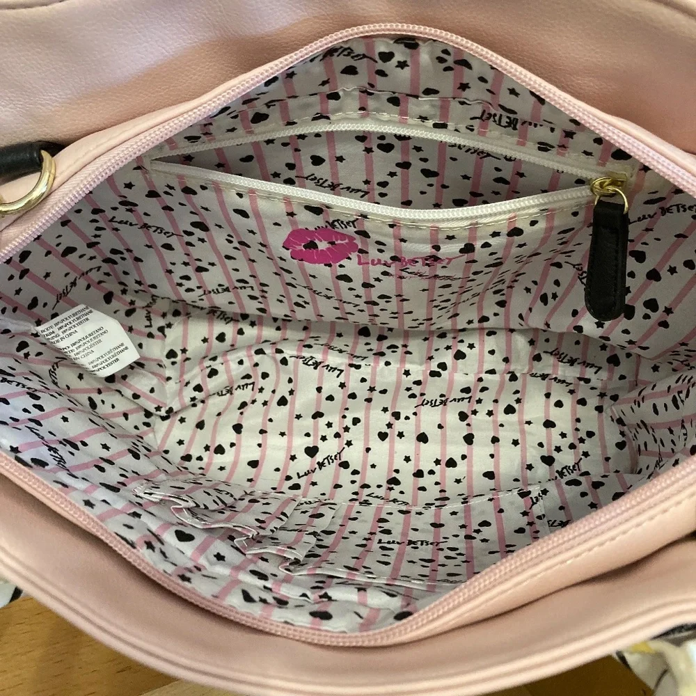 Luv Betsey Cat Face Tote Satchel Crossbody Purse Chain Strap Bag Charm